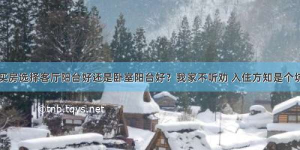 买房选择客厅阳台好还是卧室阳台好？我家不听劝 入住方知是个坑