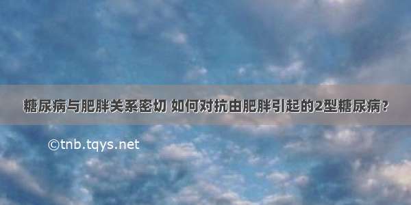 糖尿病与肥胖关系密切 如何对抗由肥胖引起的2型糖尿病？