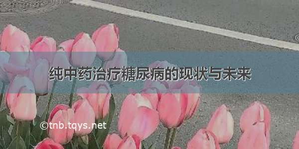 纯中药治疗糖尿病的现状与未来