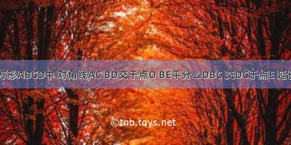 如图 在正方形ABCD中 对角线AC BD交于点O BE平分∠DBC 交DC于点E 延长BC到点F 