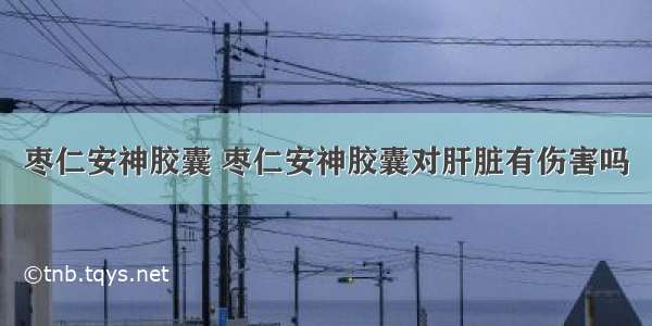 枣仁安神胶囊 枣仁安神胶囊对肝脏有伤害吗