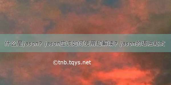 什么是jason？jason应该如何使用和解读？jason的语法格式