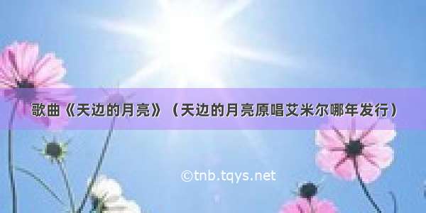 歌曲《天边的月亮》（天边的月亮原唱艾米尔哪年发行）