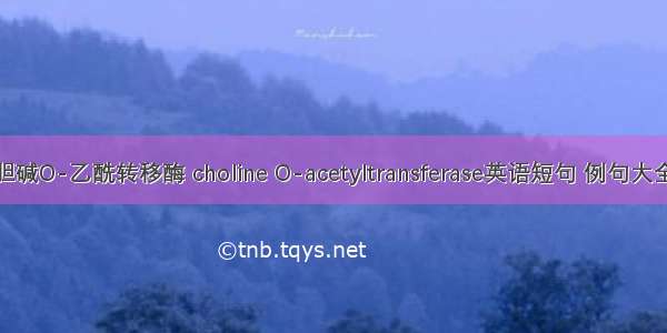 胆碱O-乙酰转移酶 choline O-acetyltransferase英语短句 例句大全