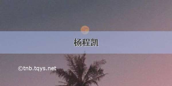 杨程凯