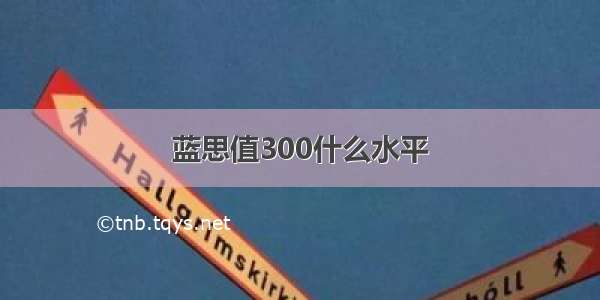 蓝思值300什么水平