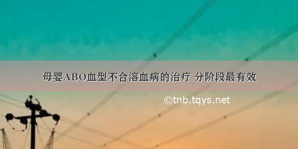 母婴ABO血型不合溶血病的治疗 分阶段最有效