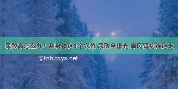 尿酸高怎么办？刮身体这1个穴位 尿酸全排光 痛风肾病绕道走