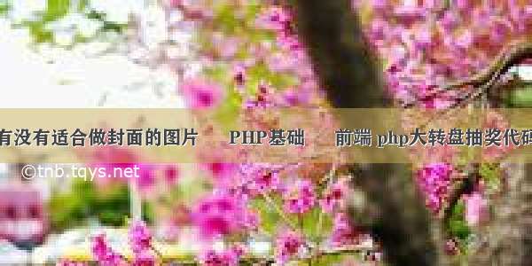 有没有适合做封面的图片 – PHP基础 – 前端 php大转盘抽奖代码