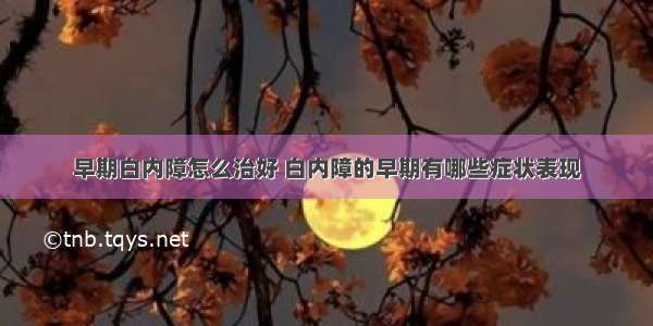 早期白内障怎么治好 白内障的早期有哪些症状表现