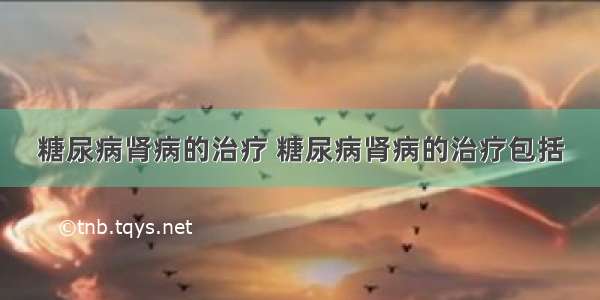 糖尿病肾病的治疗 糖尿病肾病的治疗包括