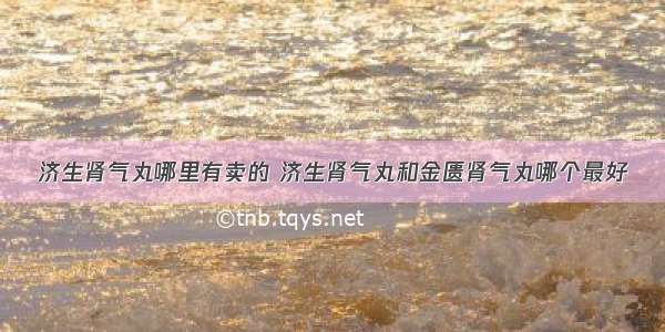 济生肾气丸哪里有卖的 济生肾气丸和金匮肾气丸哪个最好