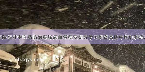 榆林市中医医院召开中医药防治糖尿病血管病变研究学习班暨高氏中医妇科流派传承工作室