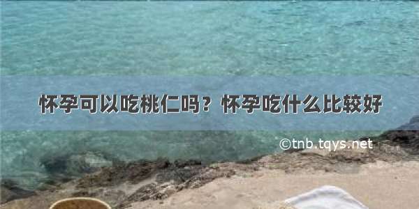 怀孕可以吃桃仁吗？怀孕吃什么比较好