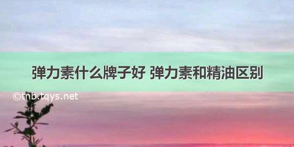 弹力素什么牌子好 弹力素和精油区别