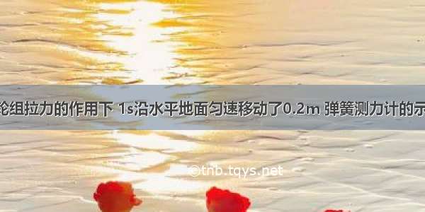 物体A在滑轮组拉力的作用下 1s沿水平地面匀速移动了0.2m 弹簧测力计的示数如图所示