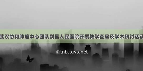 武汉协和肿瘤中心团队到县人民医院开展教学查房及学术研讨活动