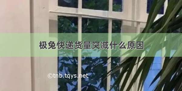 极兔快递货量突减什么原因