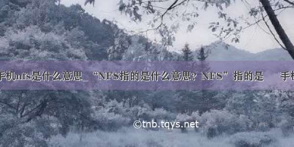 华为手机nfs是什么意思_“NFS指的是什么意思？NFS”指的是 – 手机爱问