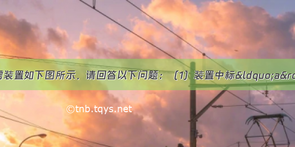 实验室制取气体所需装置如下图所示．请回答以下问题：（1）装置中标“a”的仪器名称是