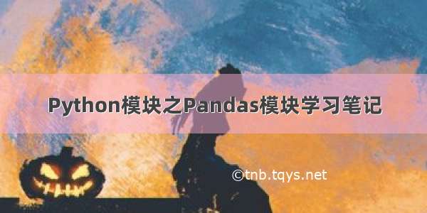 Python模块之Pandas模块学习笔记