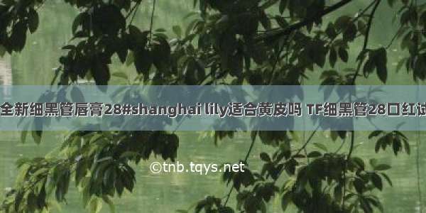 TF全新细黑管唇膏28#shanghai lily适合黄皮吗 TF细黑管28口红试色