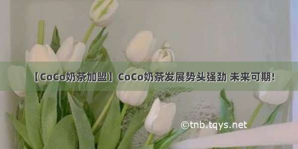 【CoCo奶茶加盟】CoCo奶茶发展势头强劲 未来可期!