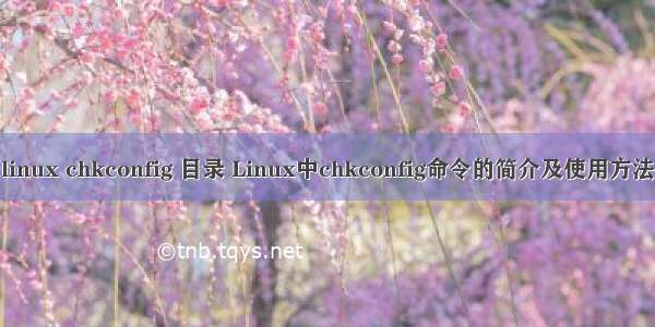 linux chkconfig 目录 Linux中chkconfig命令的简介及使用方法