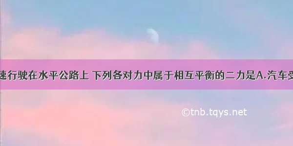 一辆汽车匀速行驶在水平公路上 下列各对力中属于相互平衡的二力是A.汽车受到的牵引力