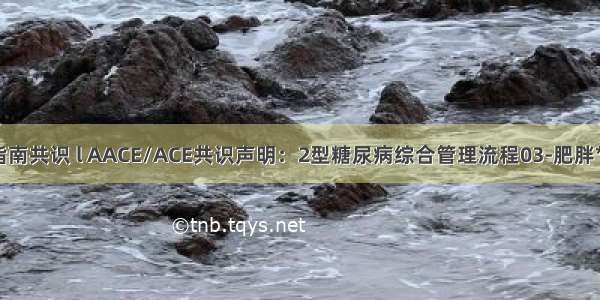 指南共识 l AACE/ACE共识声明：2型糖尿病综合管理流程03-肥胖**