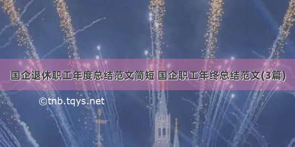 国企退休职工年度总结范文简短 国企职工年终总结范文(3篇)