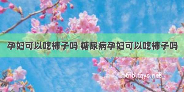 孕妇可以吃柿子吗 糖尿病孕妇可以吃柿子吗