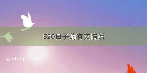 520日子的有艾情话