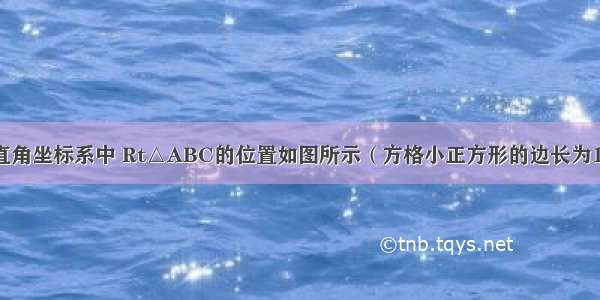 已知在平面直角坐标系中 Rt△ABC的位置如图所示（方格小正方形的边长为1）．（1）把