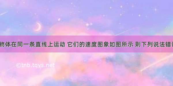 甲 乙两个物体在同一条直线上运动 它们的速度图象如图所示 则下列说法错误的是A.甲