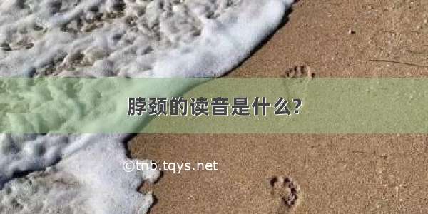 脖颈的读音是什么?