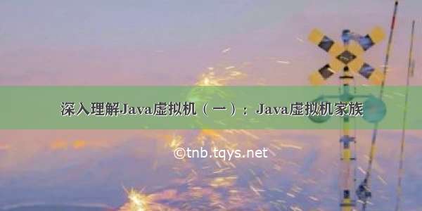 深入理解Java虚拟机（一）：Java虚拟机家族