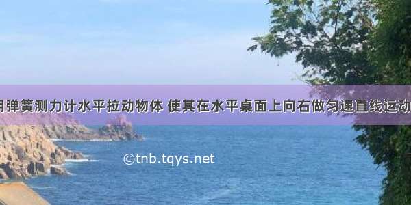 如图所示 用弹簧测力计水平拉动物体 使其在水平桌面上向右做匀速直线运动．以下叙述