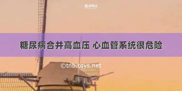 糖尿病合并高血压 心血管系统很危险