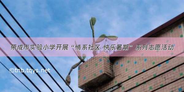 荣成市实验小学开展“情系社区 快乐暑期”系列志愿活动