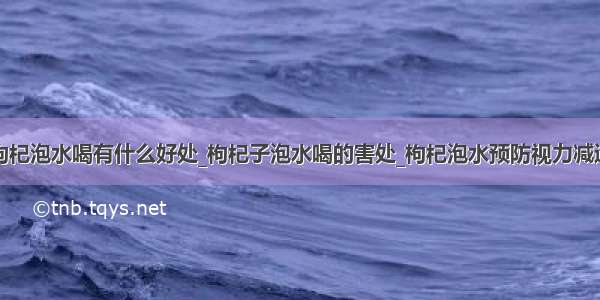 枸杞泡水喝有什么好处_枸杞子泡水喝的害处_枸杞泡水预防视力减退