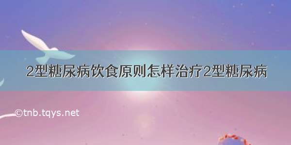 2型糖尿病饮食原则怎样治疗2型糖尿病