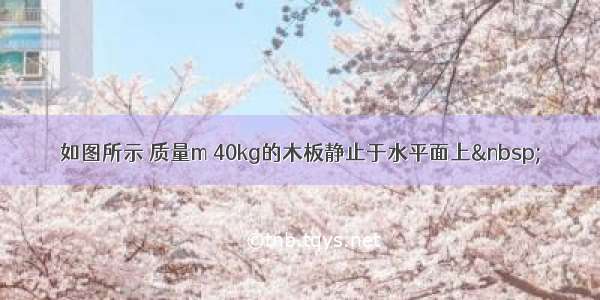 如图所示 质量m 40kg的木板静止于水平面上 