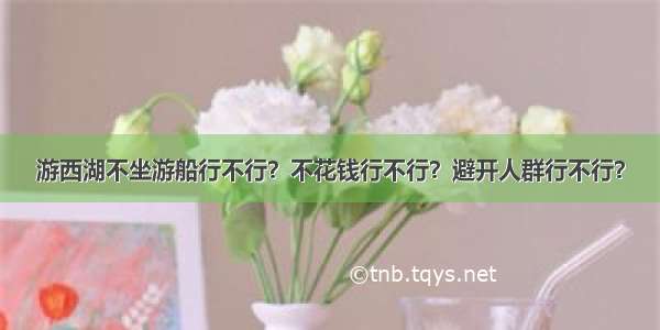 游西湖不坐游船行不行？不花钱行不行？避开人群行不行？