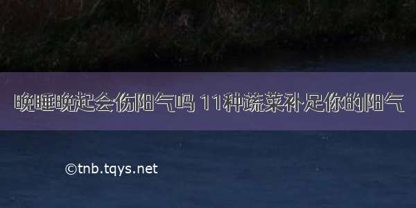 晚睡晚起会伤阳气吗 11种蔬菜补足你的阳气