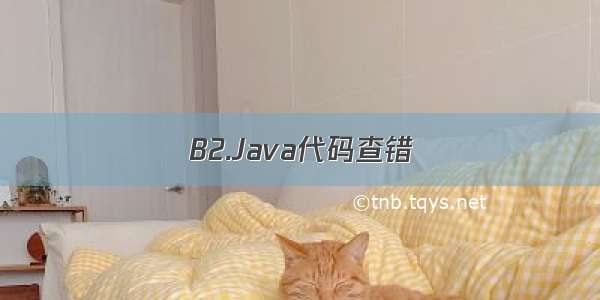 B2.Java代码查错