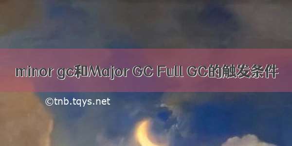 minor gc和Major GC Full GC的触发条件