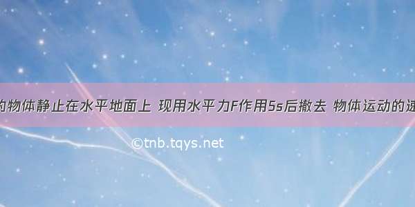 质量为3kg的物体静止在水平地面上 现用水平力F作用5s后撤去 物体运动的速度图象如图