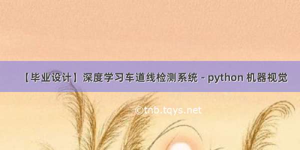 【毕业设计】深度学习车道线检测系统 - python 机器视觉