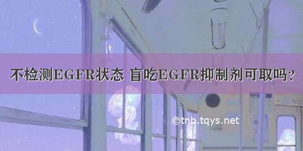 不检测EGFR状态 盲吃EGFR抑制剂可取吗？